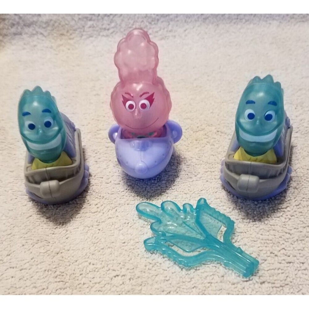 Disney Pixar 2023 Mcdonald's Happy Meal Toys Elemental Lot 3 With Key  Wade Gale